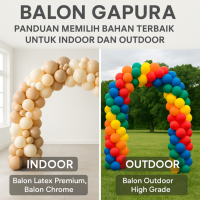 bahan balon gapura untuk indoor dan outdoor