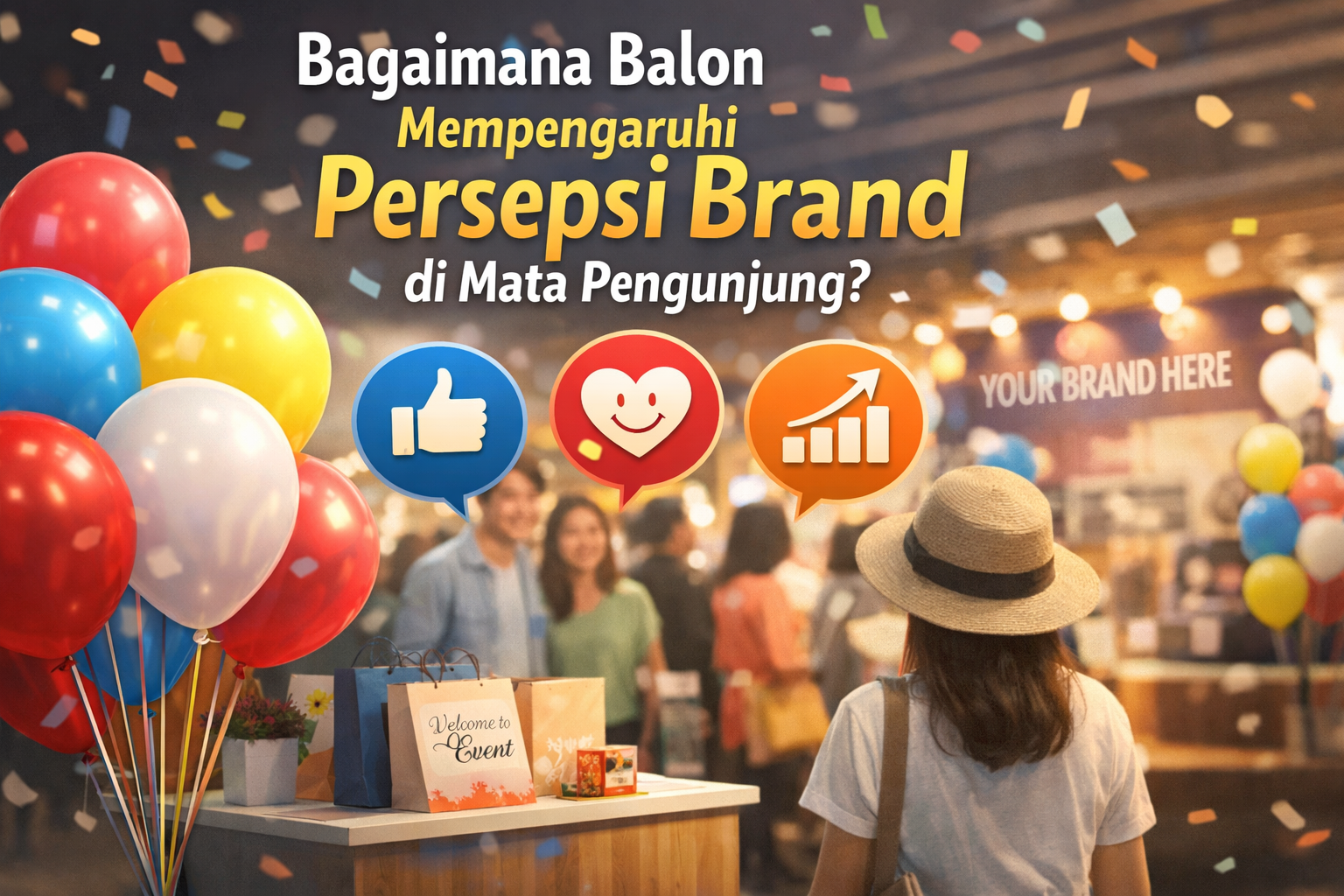Bagaimana balon memengaruhi persepsi brand di mata pengunjung? Pelajari peran balon dalam branding, psikologi visual, dan strategi event marketing yang efektif.