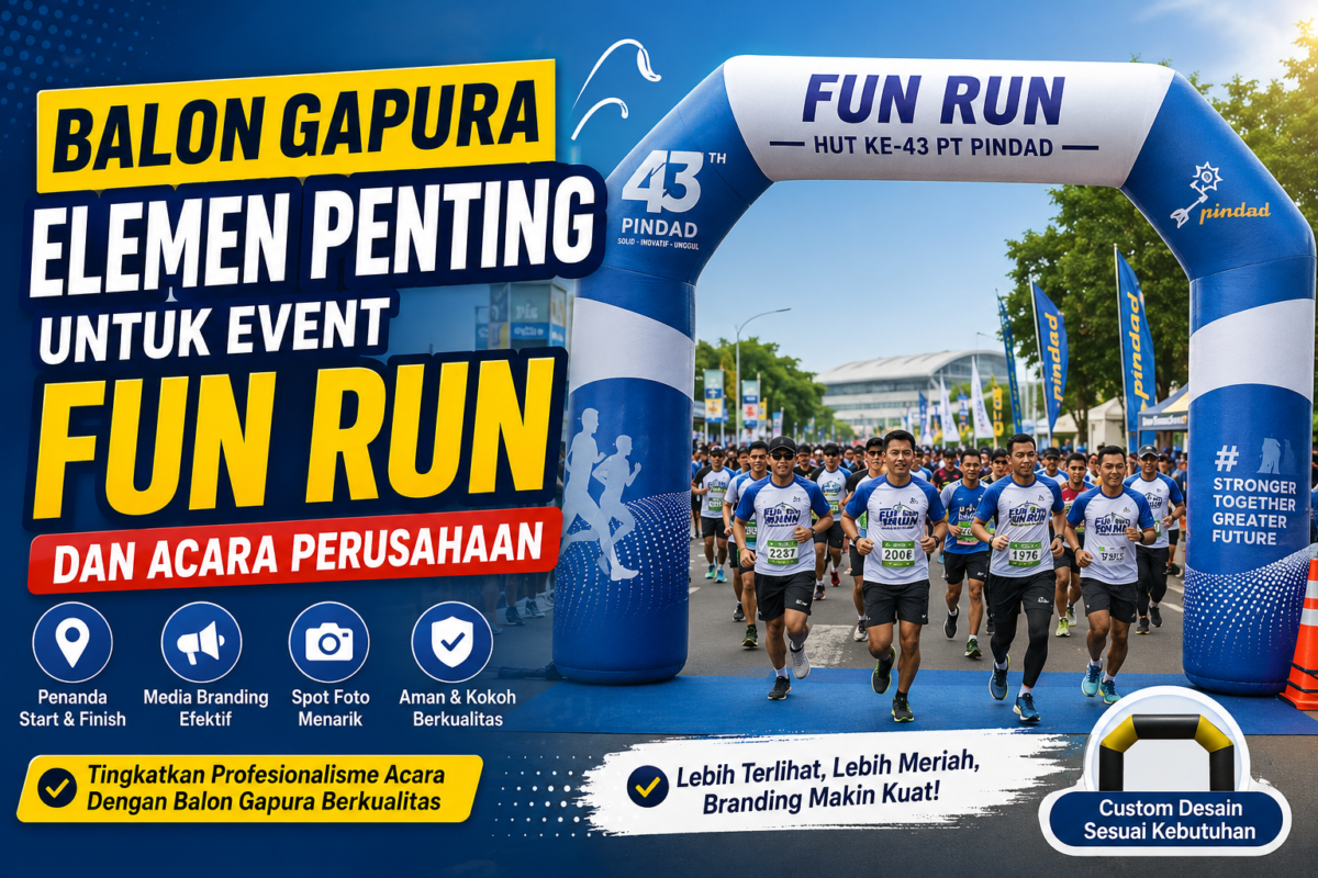 balon gapura event fun run perusahaan