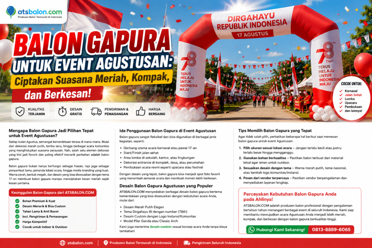 balon gapura untuk event agustusan