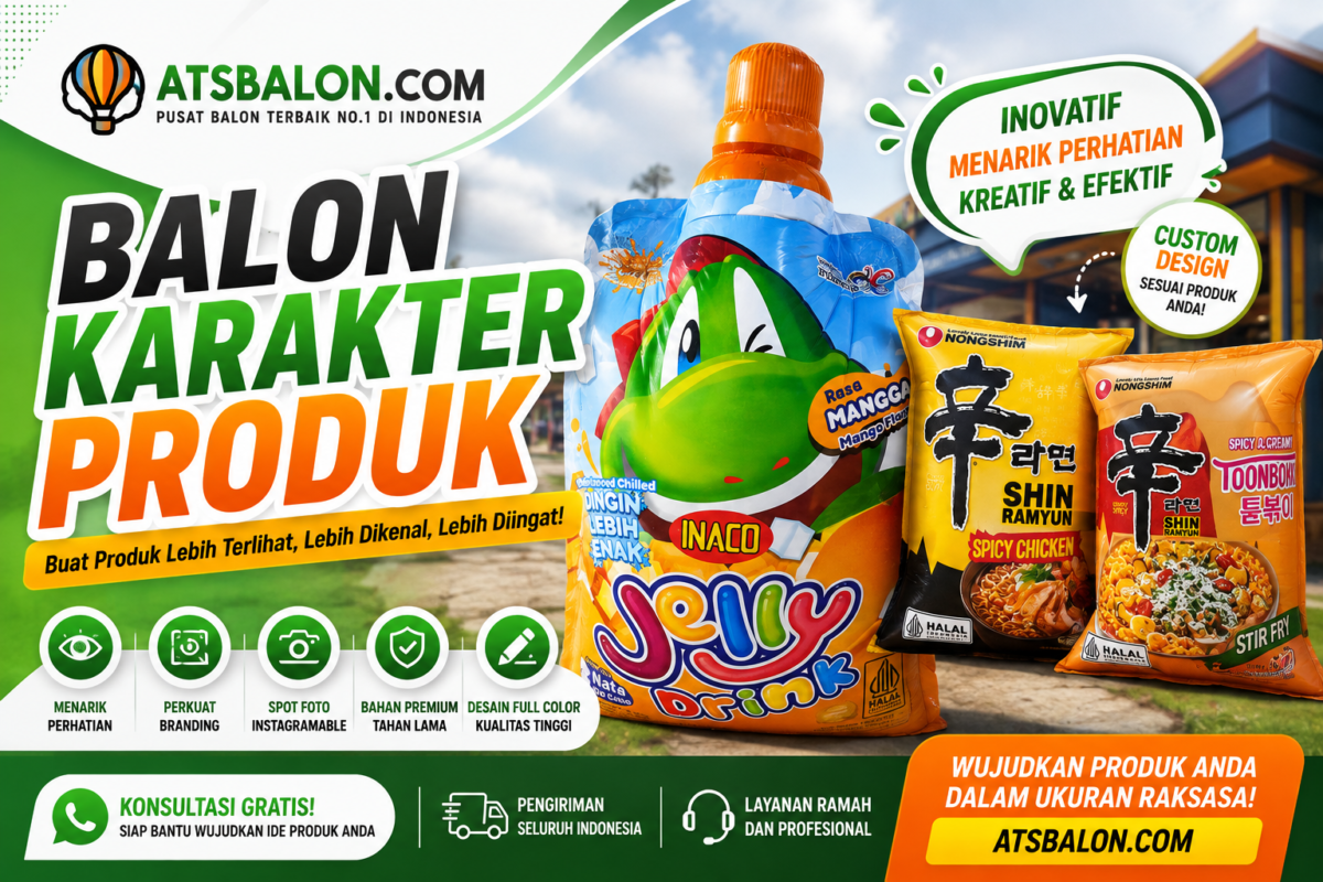 balon karakter produk