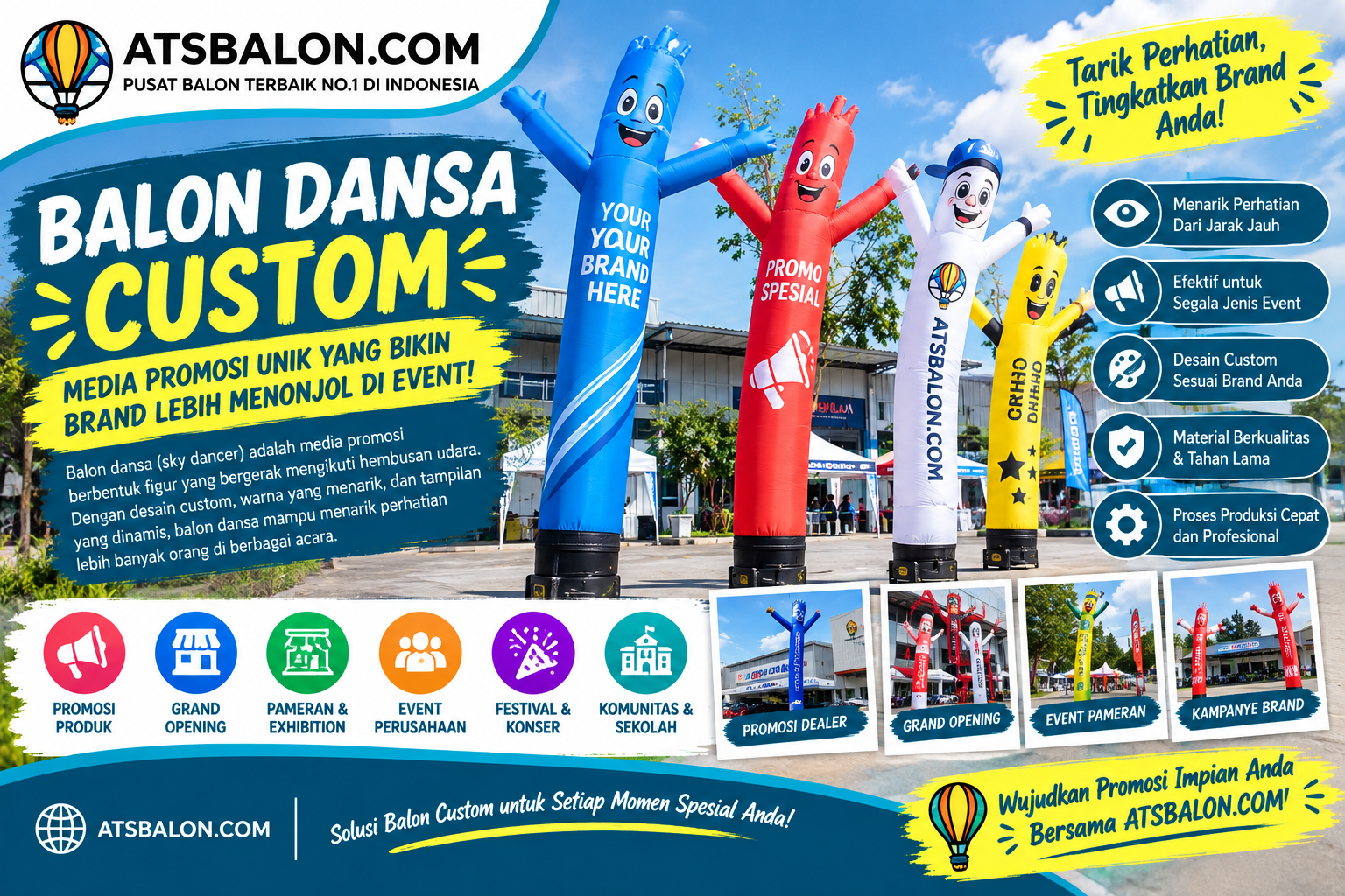 alon dansa custom ATSBALON untuk media promosi dan branding event.